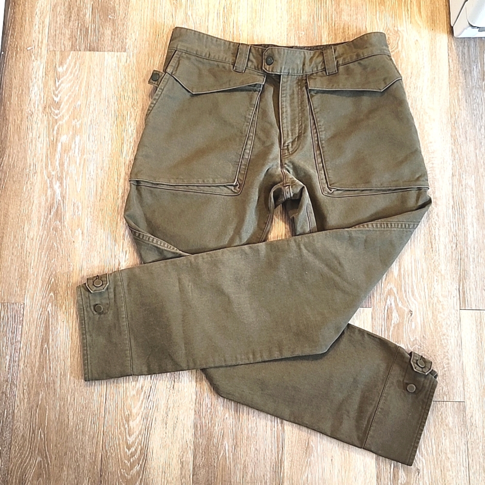White Mountaineering Womens Green Khaki Utility Pants NWT